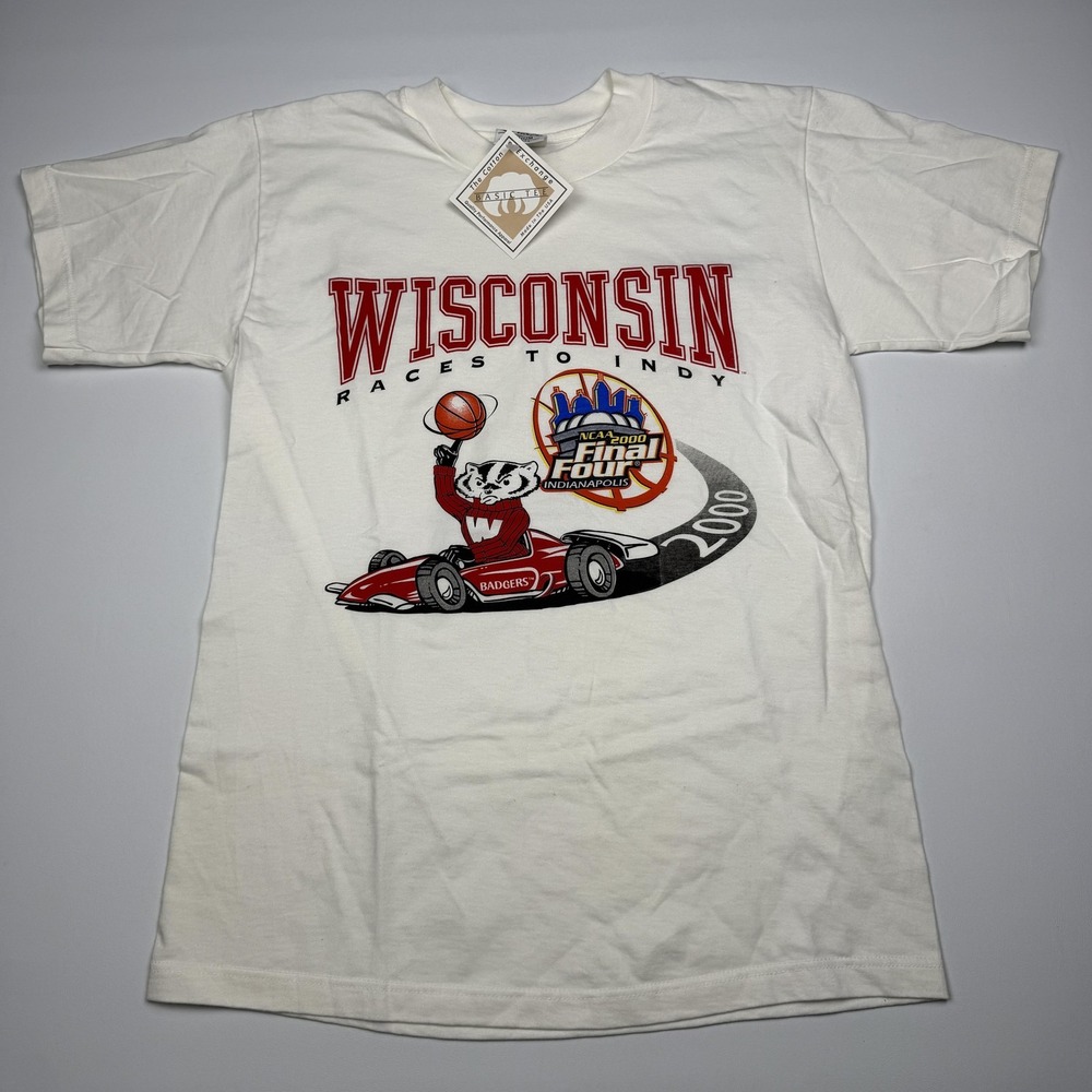 Vintage Wisconsin Badgers Shirt Mens Medium NCAA Final Four 2000 Cotton Exchange